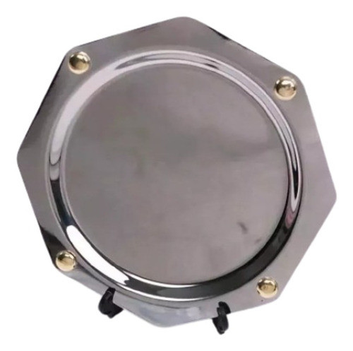 Plato Octogonal Conmemorativo Grabado Con Botón De Bronce 0