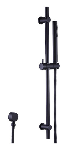 Yuesimate Cabezal De Ducha De Mano Negro Mate Con Barra Desl 0