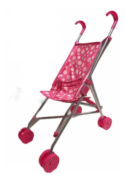 Cochecito Para Muñecas - Paraguitas Metalico Plegable 0