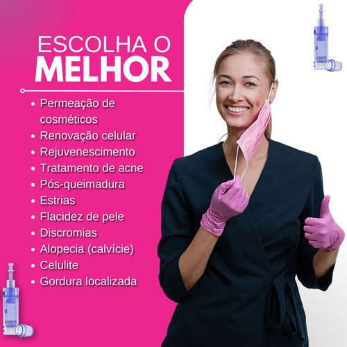 Agulhas Cartucho Caneta Derma Pen 1 Ponta Kit 10 Promo 1