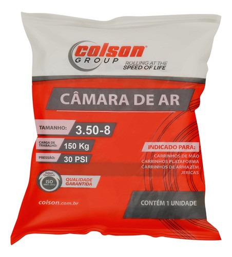 Câmara Ar P/ Carrinho 3,50x8 Colson 0