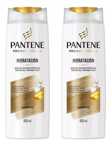 Pack Shampoo Pantene Pro-v Essentials Hidratación 400ml 0