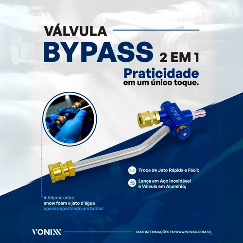 Válvula Bypass 2 Em 1 Vonixx Engate Rápido Snow Foam Pro 1