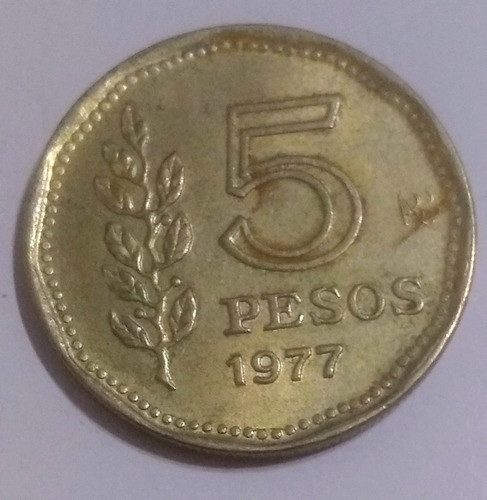 Monedas De 5 Pesos Lote 5 Mo. Años 1976/7 Ver Descripción 0