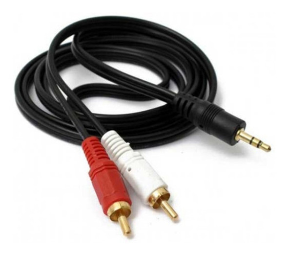 Cable Mini Plug 3.5mm Estereo A 2 Rca Mono 1.5 Mts Parlante 1
