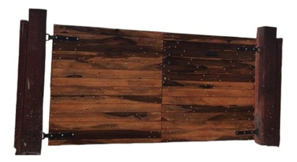 Portón Ciego En Madera Dura Urunday A Medida Prec X M2 0