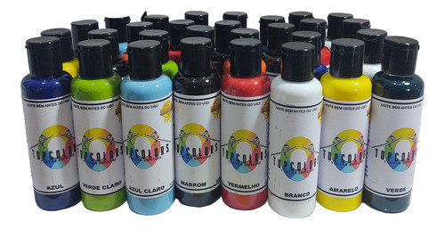Tinta Para Aerografo 40 Cores Profissional Automotiva 0