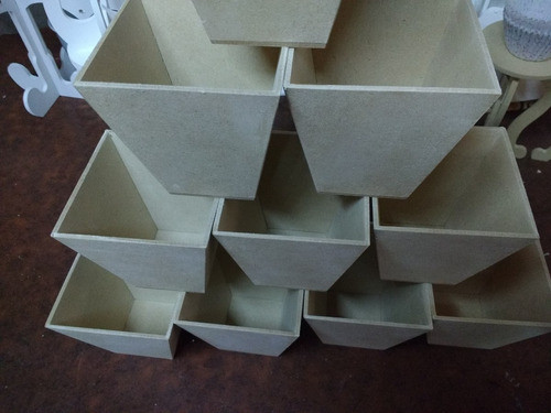 Macetas De Fibrofacil De 9 X 9 X 9 De Alto 10unidades 1