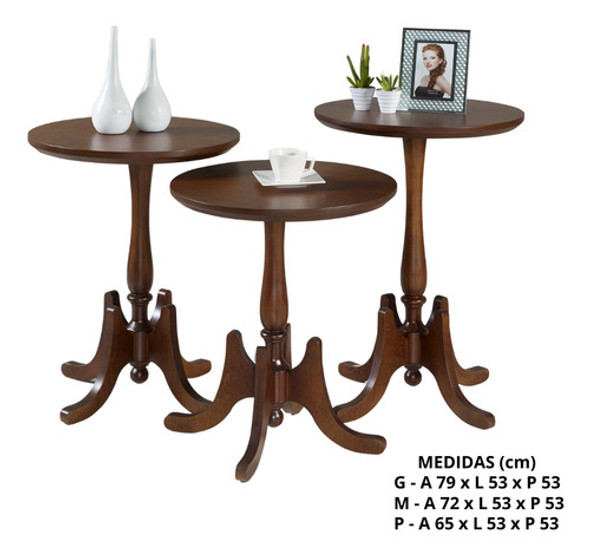 Mesa Apoio Alta Madeira Imbuia  M 1