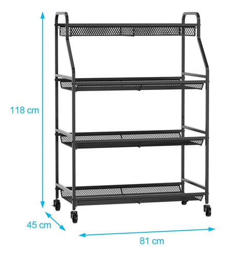 Estante 4 Prateleiras Sportif 81x45x118cm Resistente Multius 1