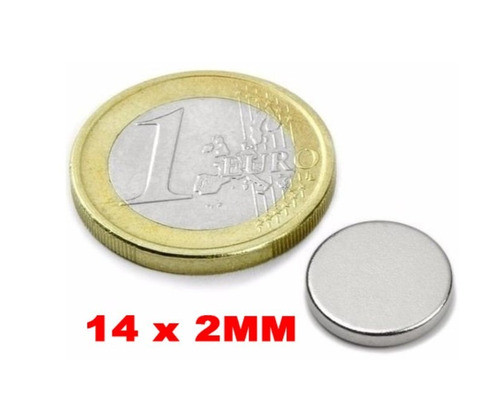 Imã De Neodímio Disco 14mm X 2mm * 20 Peças * 14x2 Mm 0