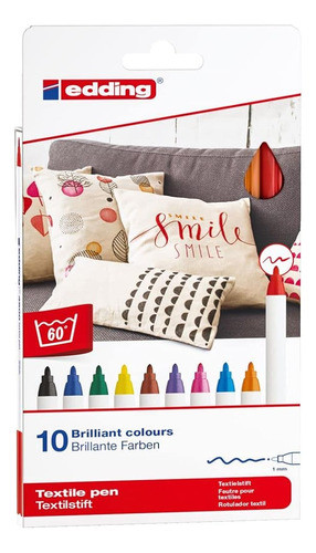 Edding 4600 Textile Pen - Set De 10 Colores (básico) - Plumí 1