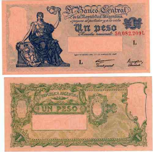 5 Billetes 1 Peso Progreso Serie K,l,m,n,ñ Sin Circular 1