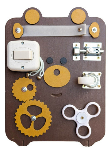 Panel Tablero Didactico Sensorial Montessori Animal Osito 0