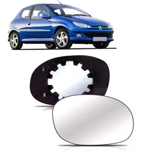 Vidrio Espejo Peugeot 206 2004 2005 2006 2007 2008 Izquierdo 0