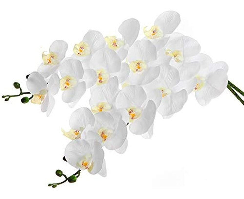Ezflowery 2 Piezas 38 '' Artificial Real Touch Orchids Flowe 0