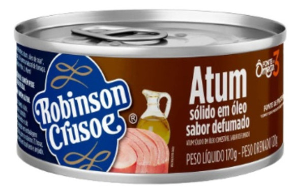 Kit 12 Atum Sólido Em Óleo Defumado Robinson Crousoe 170g 0
