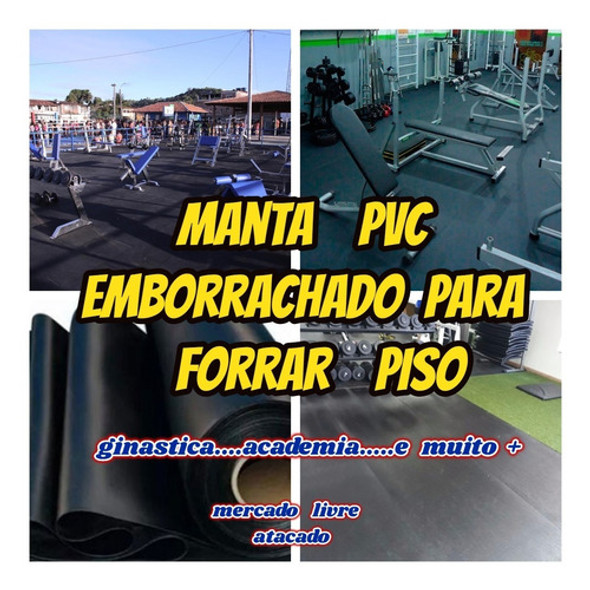 Piso De Borracha 2.00x1.00mts P/exercicios Forrar Chão Geral 1