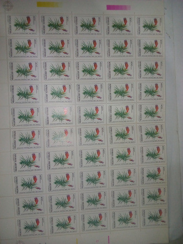 Estampillas Plancha Clavel Del Aire $ 400 Rep. Argentina 1