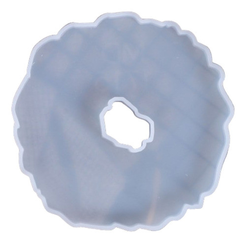 Molde Silicona Geoda Circular Irregular Posa Vaso Resina 0