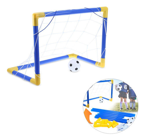 Un Arco De Futbol Con Pelota E Inflador -grande 1