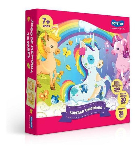 Jogo Toyster Super Kit 3 Em 1 Unicórnio Metalizado 0