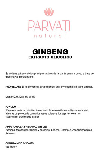 Ginseng Extracto Glicolico 30grs 1