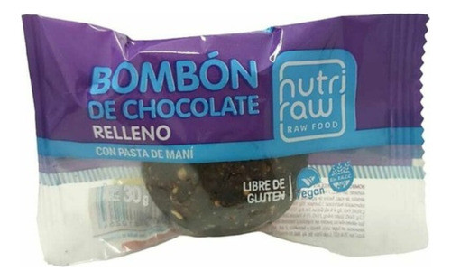 Bombon De Chocolate Pasta De Mani Libre De Gluten X10u Raw 0