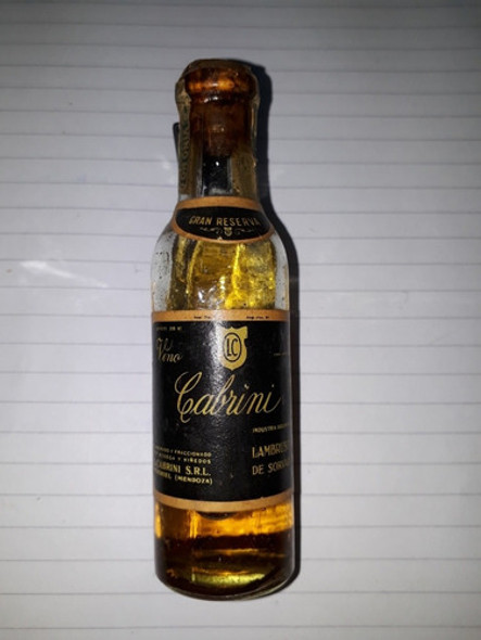 Botellita Miniatura Vino Cabrini Lambrusco De Sorvara 0 Botellita Miniatura Vino Cabrini Lambrusco De Sorvara 0