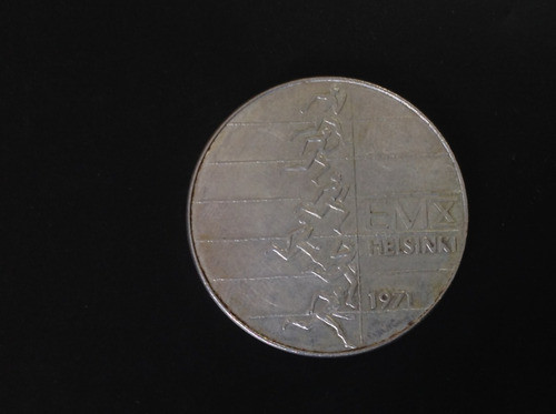 Moeda De Prata 10 Markkaa 1971 Finlândia Atletismo-original! 0