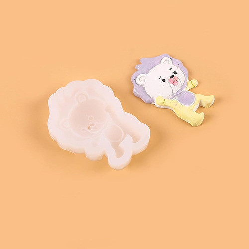 Molde De Silicona Leon  Especial Para Resina, Porcelana Fria 1