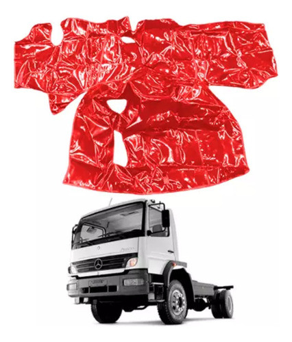Tapete Vinil Vermelho Mb 1418 Atego Cabine Simples Com Capo 0
