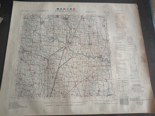 Antigo Mapa Da 2 Guerra- Itália- Verolanuova- Um 0