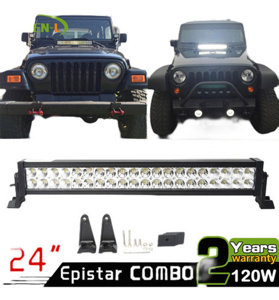 24 Pulgadas 120w Led Light Bar Trabajo Off-road Suv Ligero B 1
