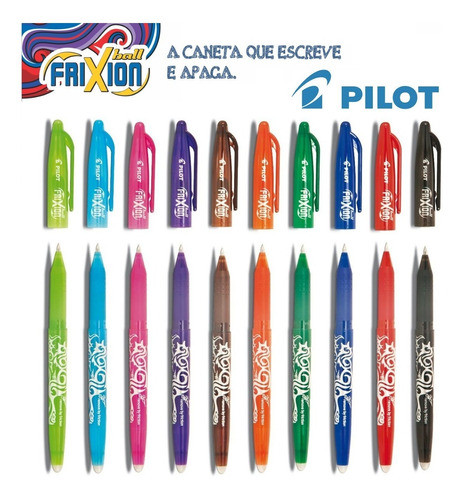 Caneta Apagavel Pilot Frixion Ball 0,7 C/10 Cores - Oferta - 1