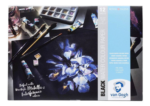 Bloco Talens Van Gogh Aquarela Black 360g/m2 A4 12 Folhas 0