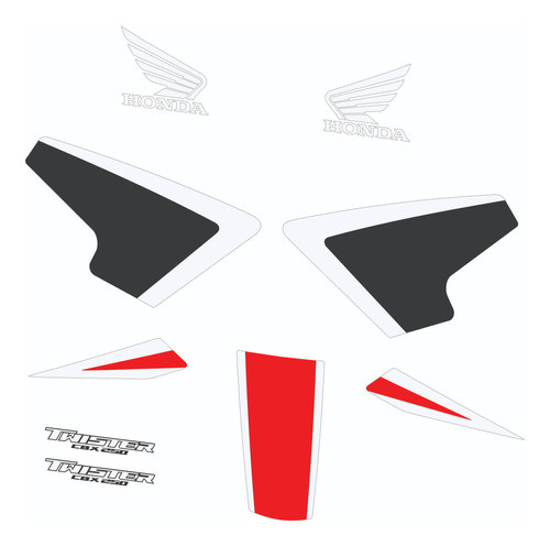 Calcos Honda Cbx 250 Twister No Original Moto Roja 0