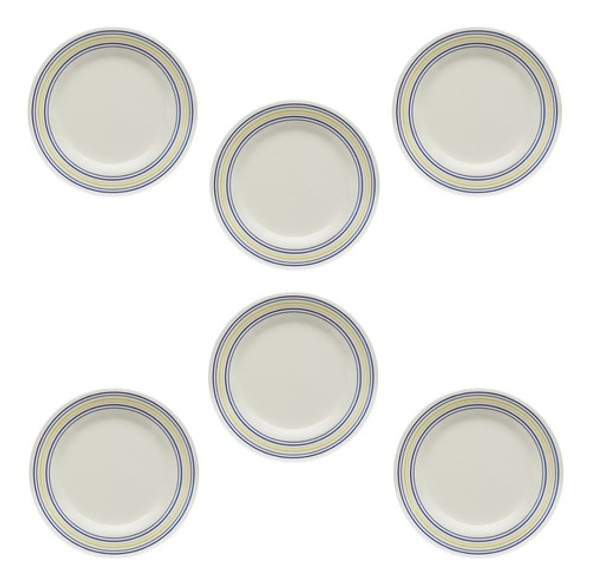 Set X 6 Platos Postre 19cm Cerámica Biona Elis Brasil 0 Set X 6 Platos Postre 19cm Cerámica Biona Elis Brasil 0