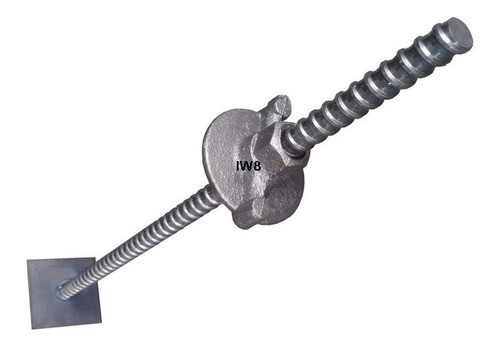 Barra De Ancoragem 5/8 De 40cm Com Porca E Flange Soldada 1