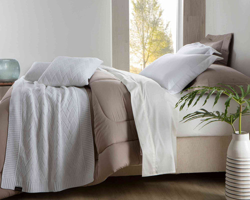 Almofada Tricô Mission 45x45 Branco Kacyumara 1