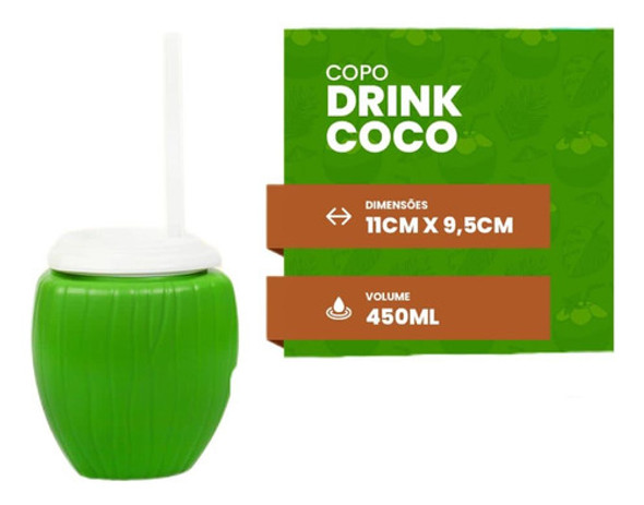 2 Copo Coco Verde / Festa / Tropical 0