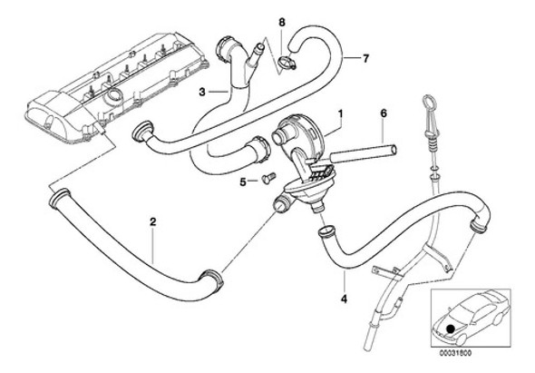 Separador De Aceite Pcv Para Bmw Serie 3 E46 330i M54 1