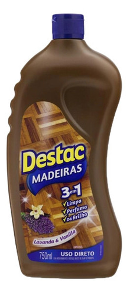 Limpador De Pisos Destac Madeira 750ml Lavanda Limpa Pisos 0
