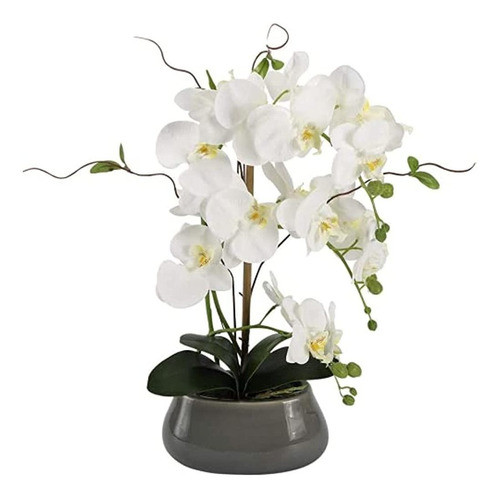 Faux White Orchid Artificial Flowers Phalaenopsis Plants Wit 0