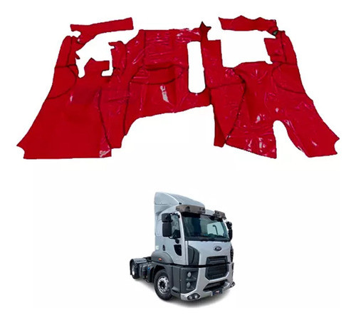 Tapete De Vinil Vermelho Ford Cargo Com Capo Cabine Estendid 0