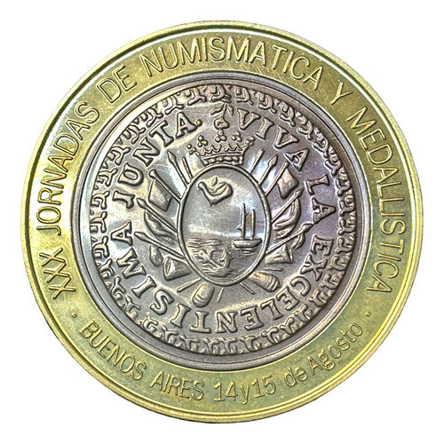 Medalla De Las Xxx Jornadas Nacionales De Numismática Cnba 1