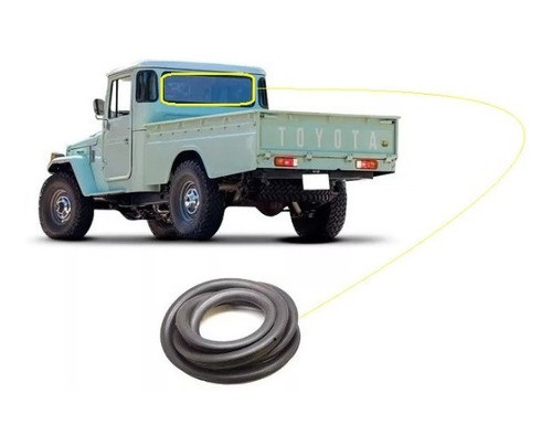 Burlete Vidrio Toyota Bandeirantes Pick Up Trasero 64 A 91 0