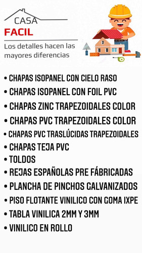 Chapas Con Aislacion Isopanel 3cm Espuma 5% Dto Contado 1