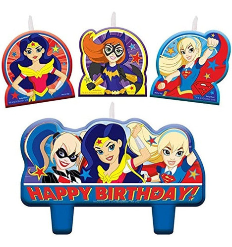 Dc Super Hero Girls Candle 4ct [contiene 4 Unidades Minorist 0