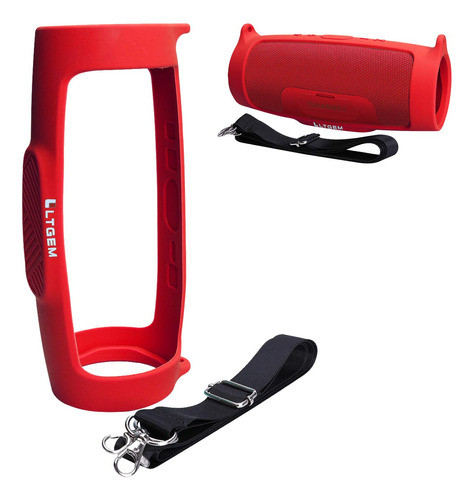 Funda De Silicona Con Correa Para Jbl Charge 4 Roja 0